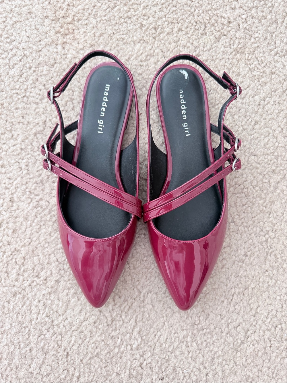 NWOT Madden Girl Burgundy Pointed Toe Flats